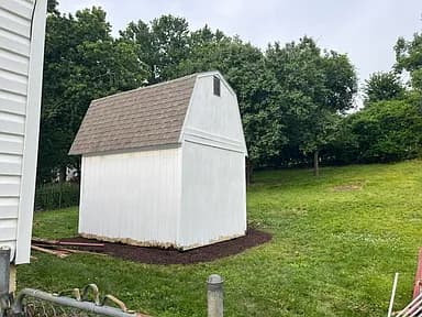 Backyard storage shed
